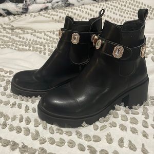 Jeweled ankle boot